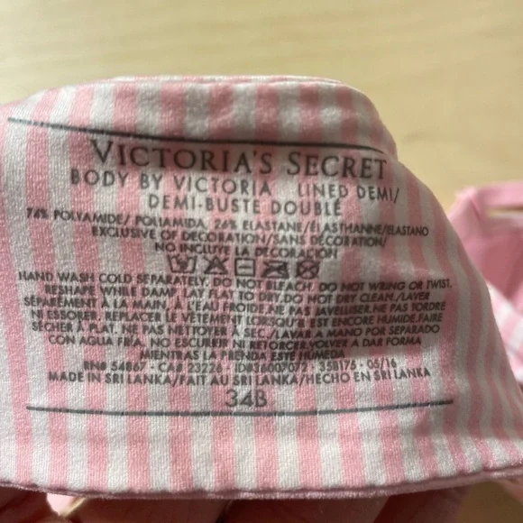 Victoria’s Secret Body by Victoria Lined Demi Bra 34 B (HL) - Picture 8 of 10